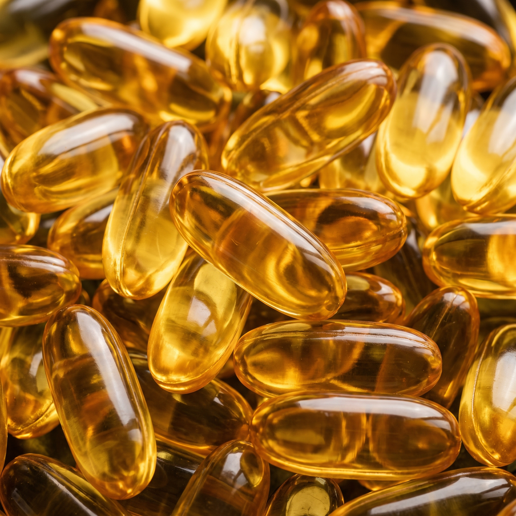 OMEGA-3 amber fish oil softgels macro